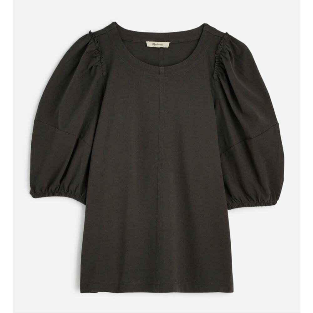 Madewell | NWT Puff-Sleeve Sweatshirt Tee in Dark Surplus Gray | Sz XS